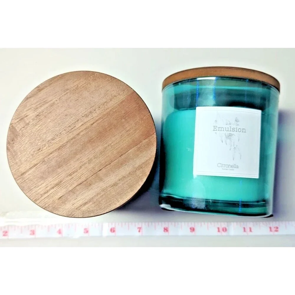 2 Pack - Citronella Candle Outdoor Indoor, 13 oz 1-Wick Jar Candle for Summer